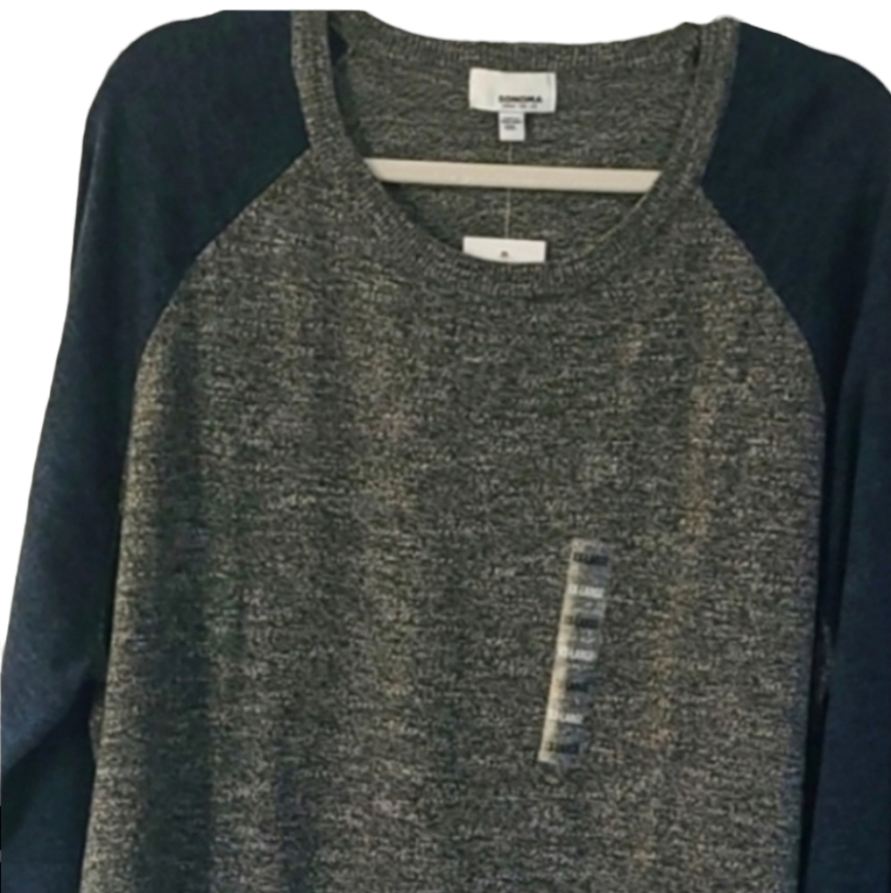SONOMA MENS PULLOVER RAGLAN CREWNECK SWEATER SIZE 2X - Picture 2 of 9